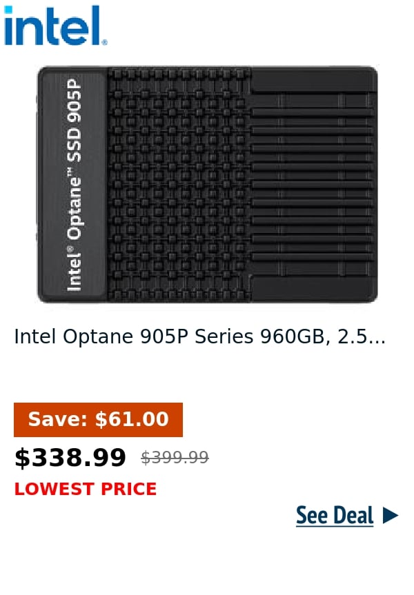 Intel Optane 905P Series 960GB, 2.5...