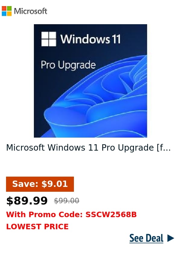 Microsoft Windows 11 Pro Upgrade [f...