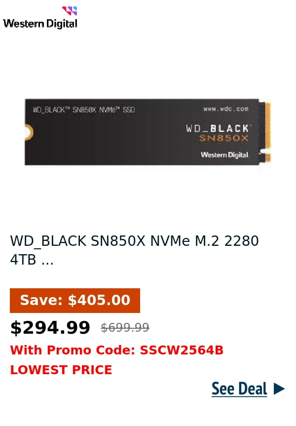 WD_BLACK SN850X NVMe M.2 2280 4TB ...