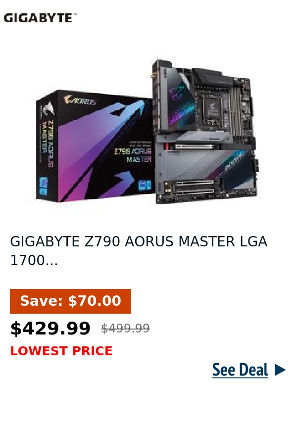 GIGABYTE Z790 AORUS MASTER LGA 1700...