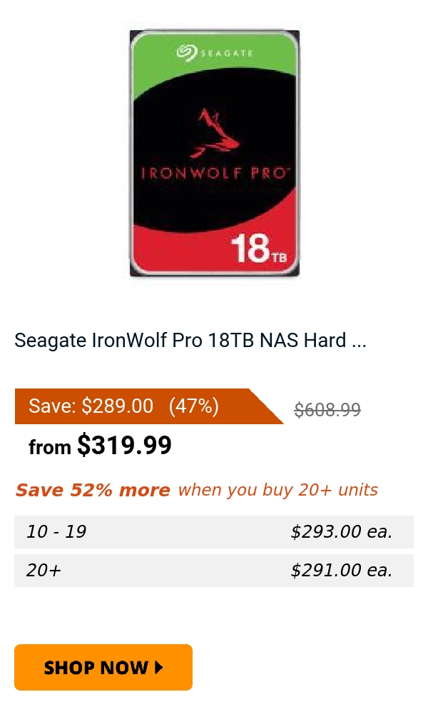 Seagate IronWolf Pro 18TB NAS Hard ...