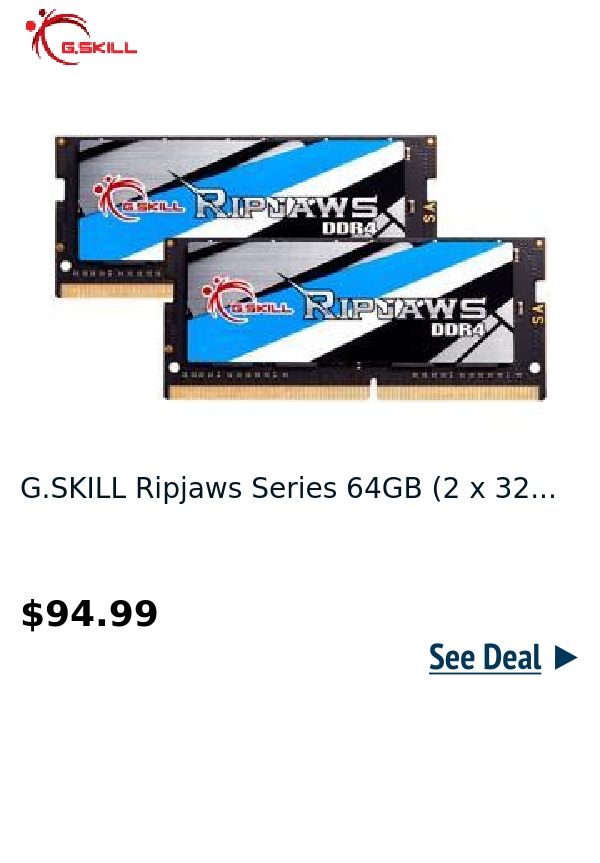 G.SKILL Ripjaws Series 64GB (2 x 32...