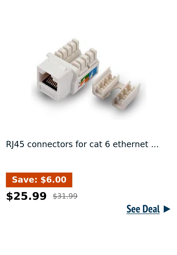 RJ45 connectors for cat 6 ethernet ...