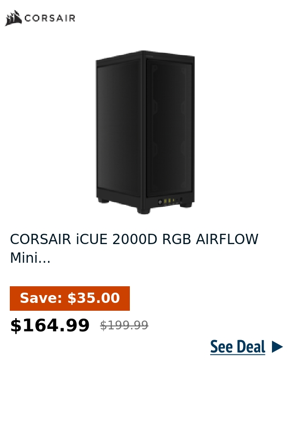 CORSAIR iCUE 2000D RGB AIRFLOW Mini...