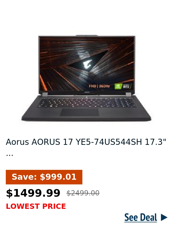 Aorus AORUS 17 YE5-74US544SH 17.3