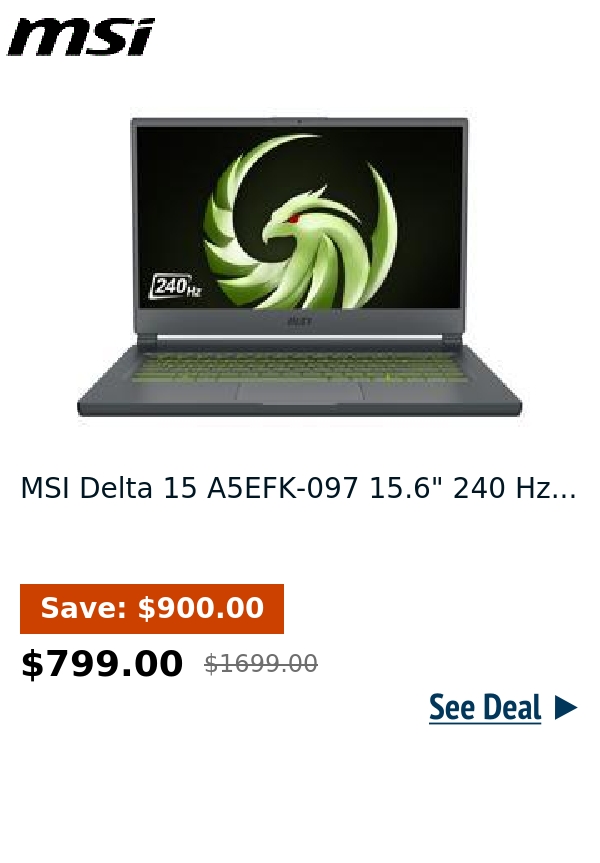 MSI Delta 15 A5EFK-097 15.6