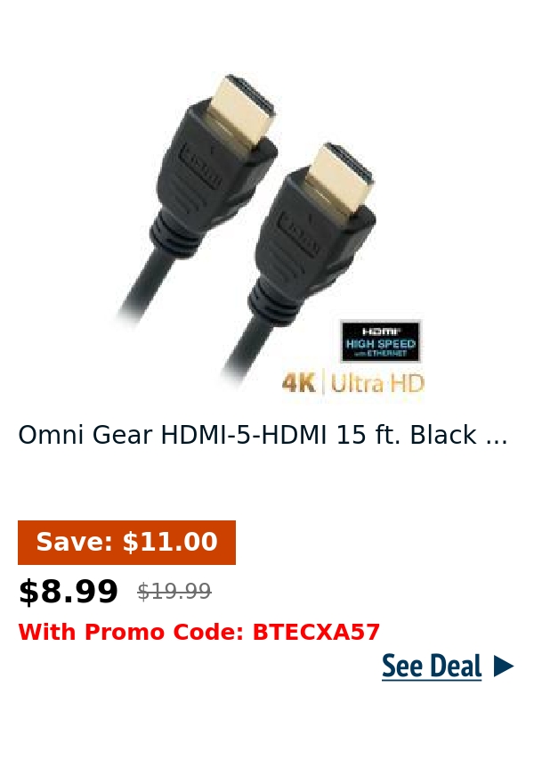 Omni Gear HDMI-5-HDMI 15 ft. Black ...