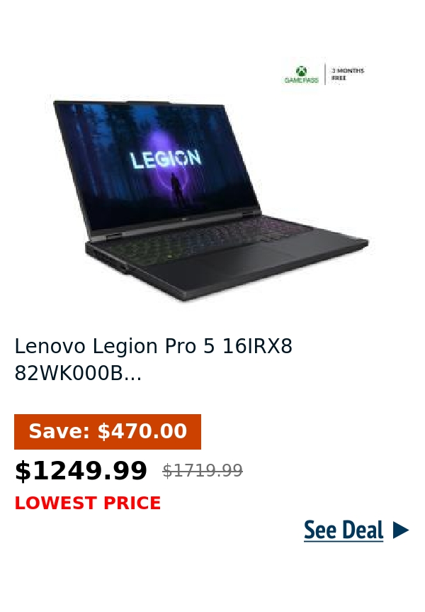 Lenovo Legion Pro 5 16IRX8 82WK000B...