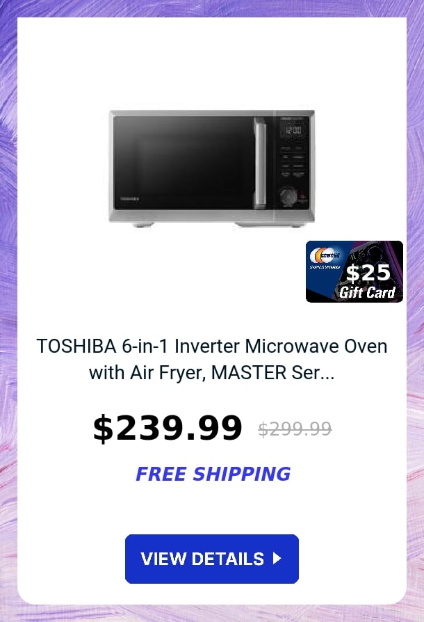 TOSHIBA 6-in-1 Inverter Microwave Oven with Air Fryer, MASTER Ser...