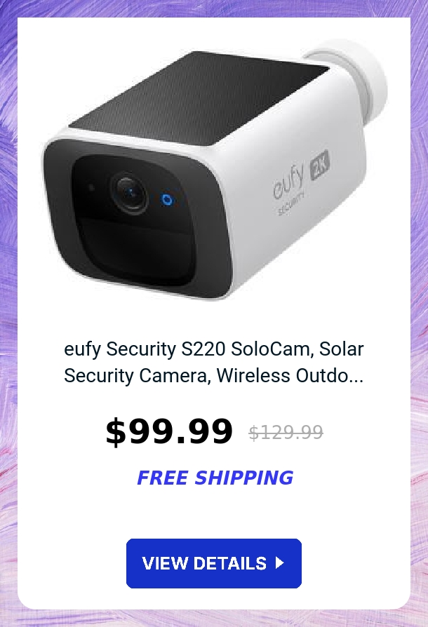 eufy Security S220 SoloCam, Solar Security Camera, Wireless Outdo...