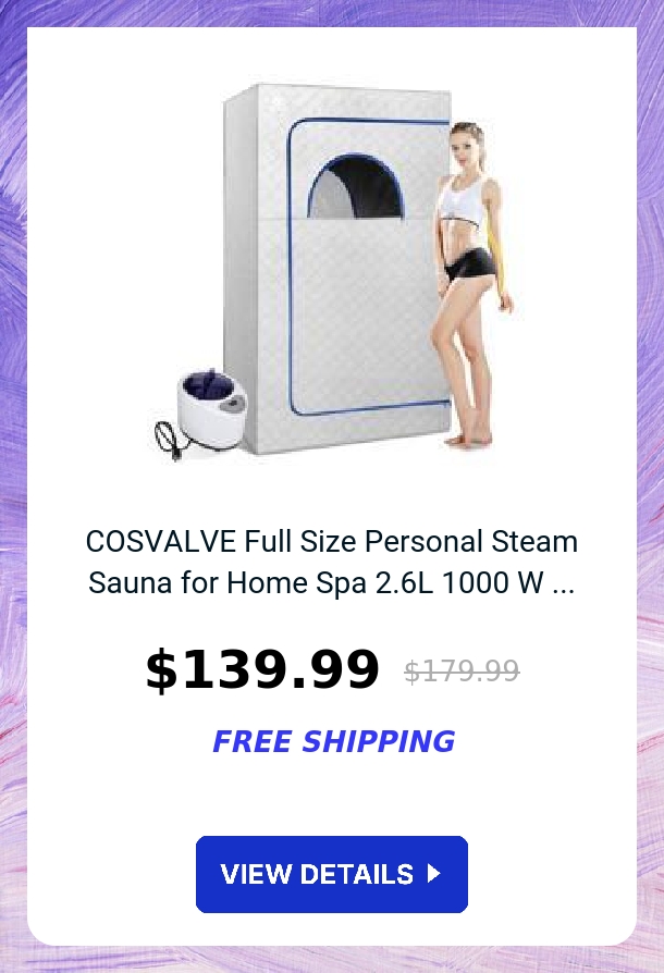 COSVALVE Full Size Personal Steam Sauna for Home Spa 2.6L 1000 W ...
