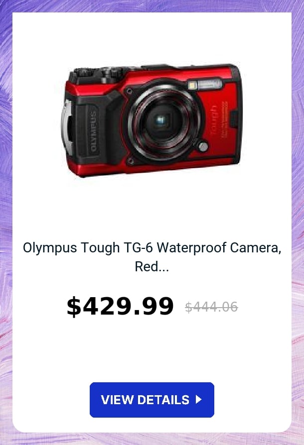 Olympus Tough TG-6 Waterproof Camera, Red...