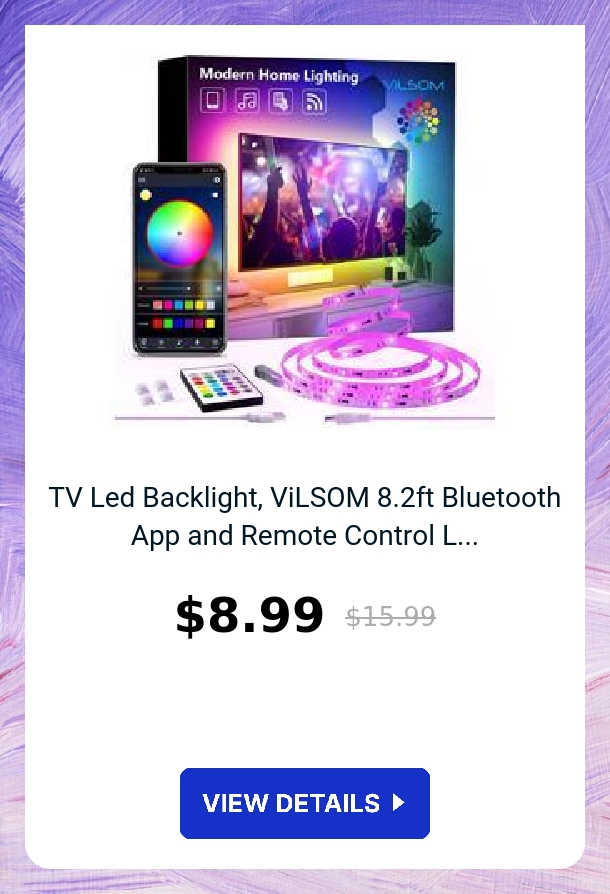 TV Led Backlight, ViLSOM 8.2ft Bluetooth App and Remote Control L...