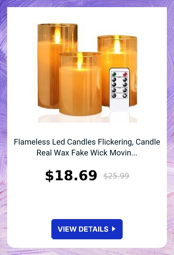 Flameless Led Candles Flickering, Candle Real Wax Fake Wick Movin...