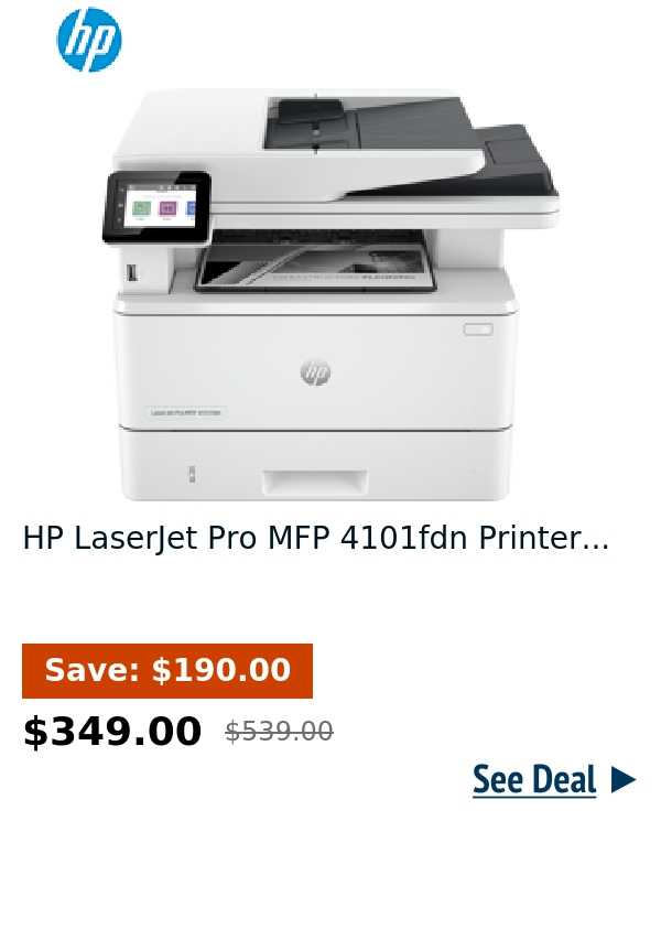 HP LaserJet Pro MFP 4101fdn Printer...