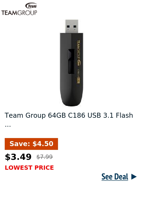 Team Group 64GB C186 USB 3.1 Flash ...