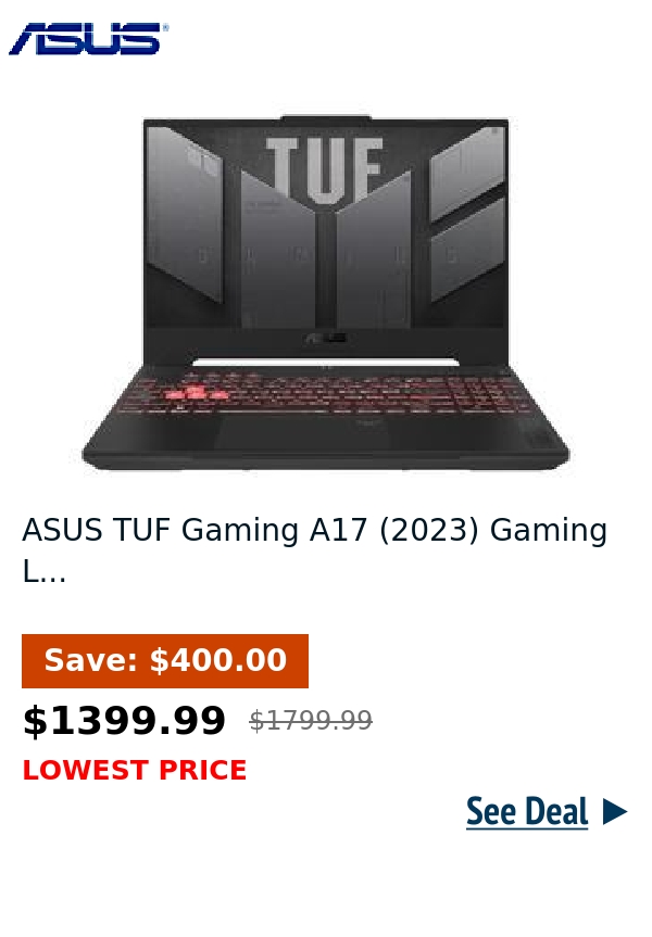 ASUS TUF Gaming A17 (2023) Gaming L...