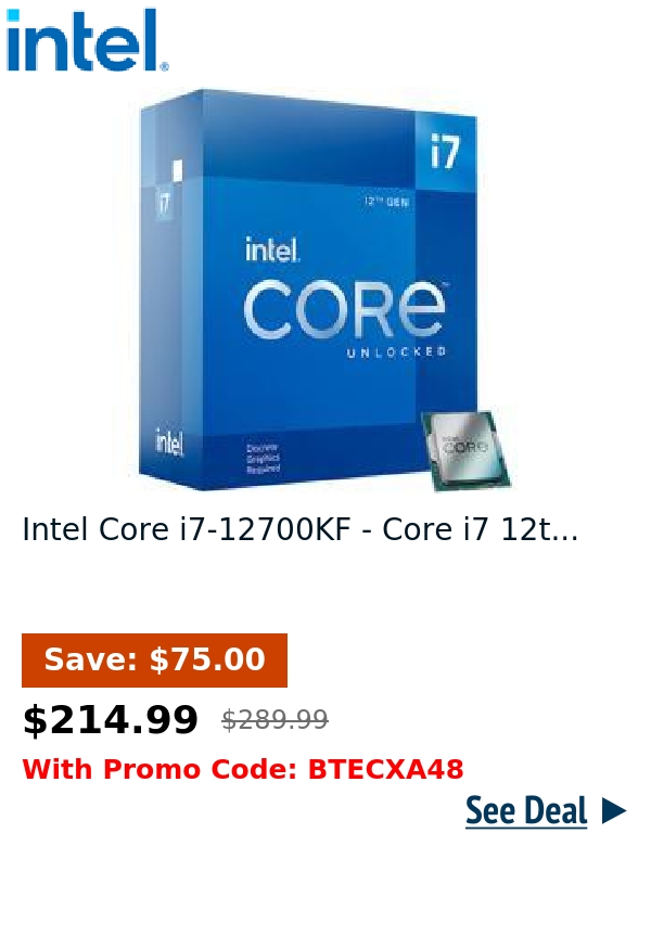 Intel Core i7-12700KF - Core i7 12t...