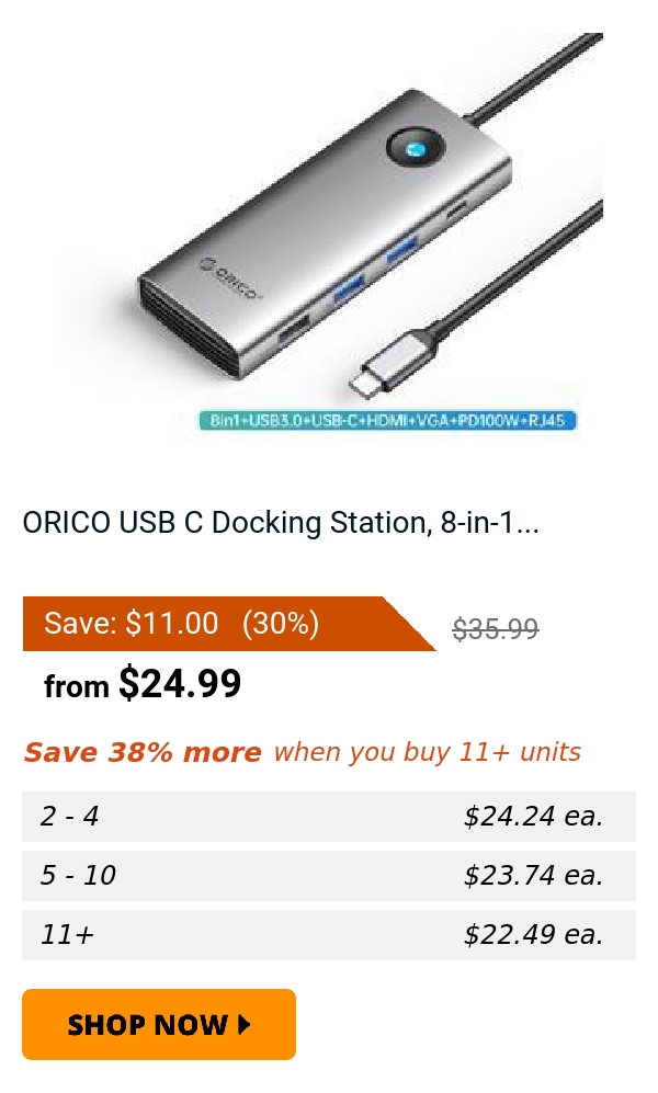 ORICO USB C Docking Station, 8-in-1...