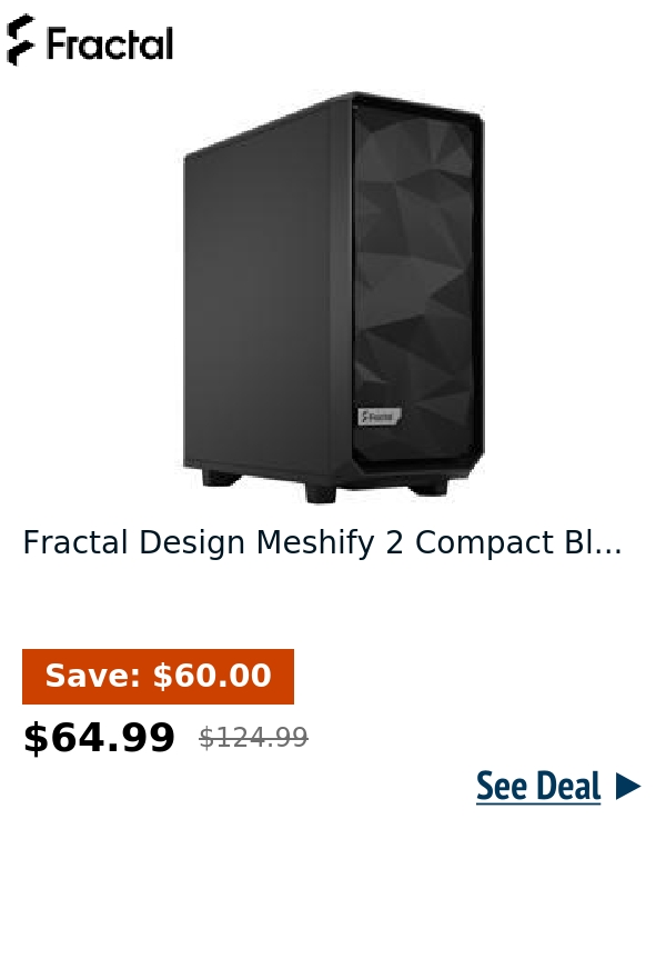 Fractal Design Meshify 2 Compact Bl...