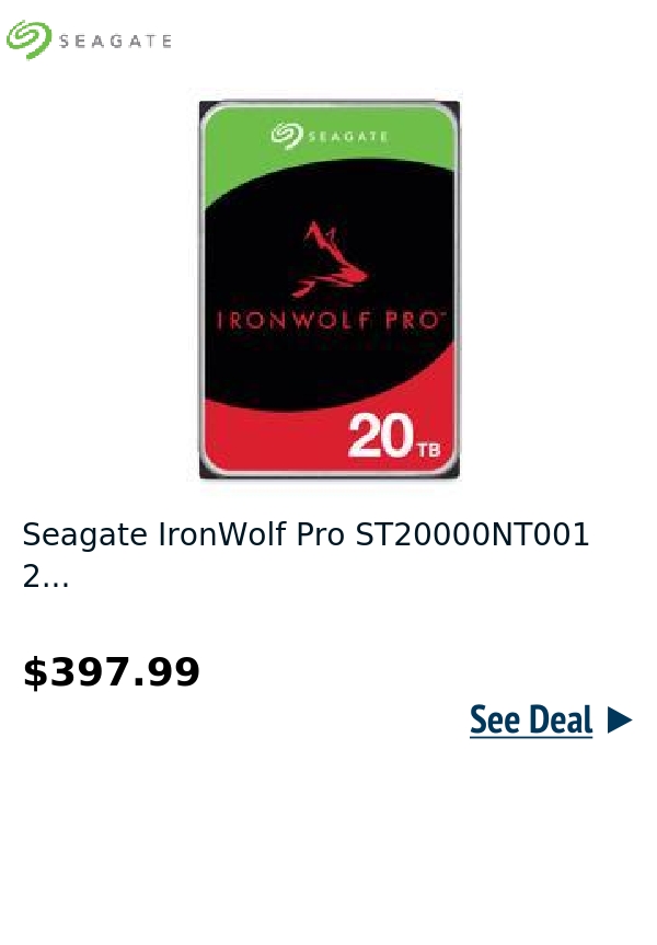 Seagate IronWolf Pro ST20000NT001 2...