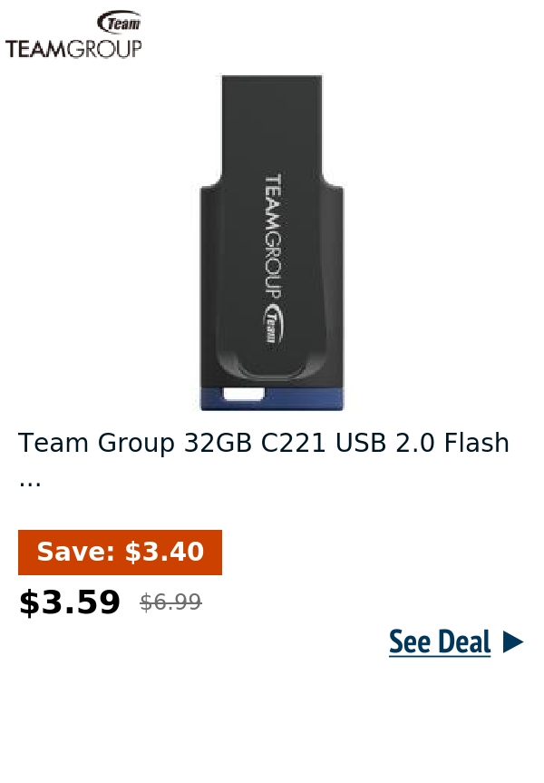 Team Group 32GB C221 USB 2.0 Flash ...