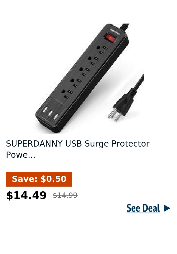 SUPERDANNY USB Surge Protector Powe...