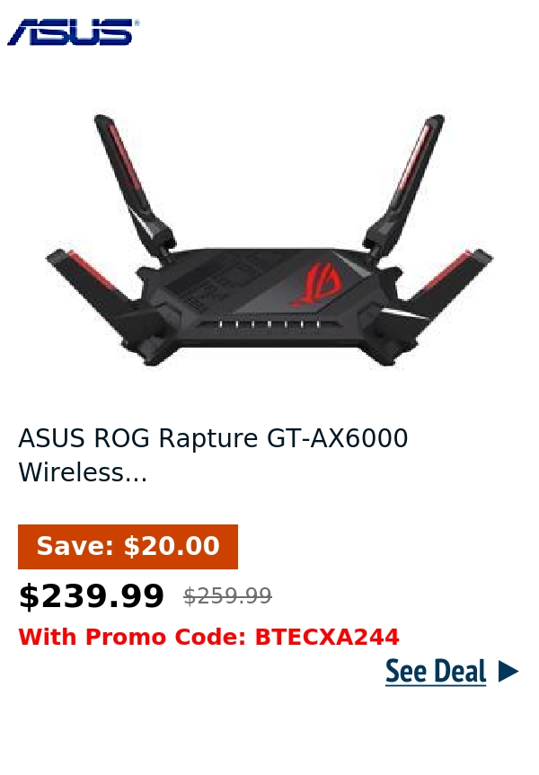 ASUS ROG Rapture GT-AX6000 Wireless...