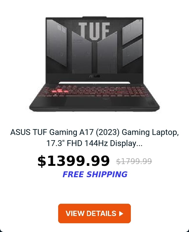 ASUS TUF Gaming A17 (2023) Gaming Laptop, 17.3