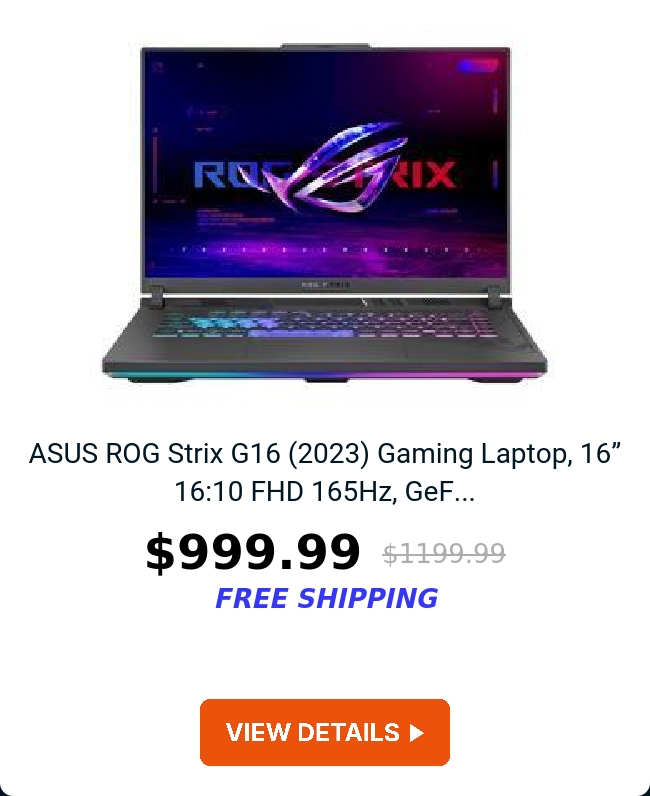 ASUS ROG Strix G16 (2023) Gaming Laptop, 16 16:10 FHD 165Hz, GeF...