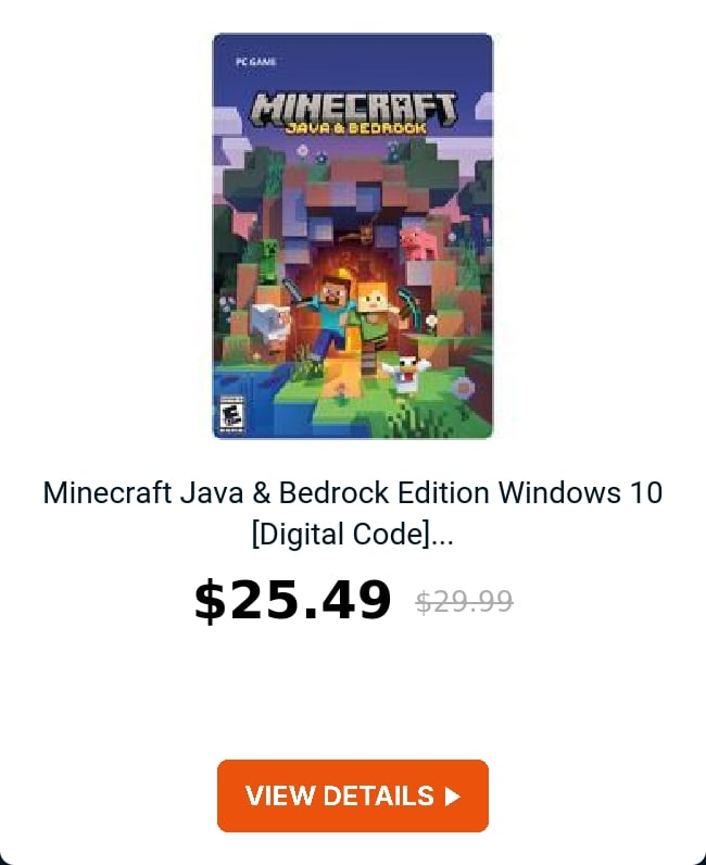 Minecraft Java & Bedrock Edition Windows 10 [Digital Code]...