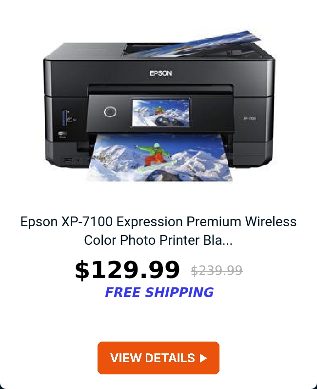 Epson XP-7100 Expression Premium Wireless Color Photo Printer Bla...