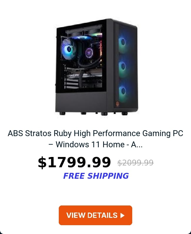 ABS Stratos Ruby High Performance Gaming PC  Windows 11 Home - A...