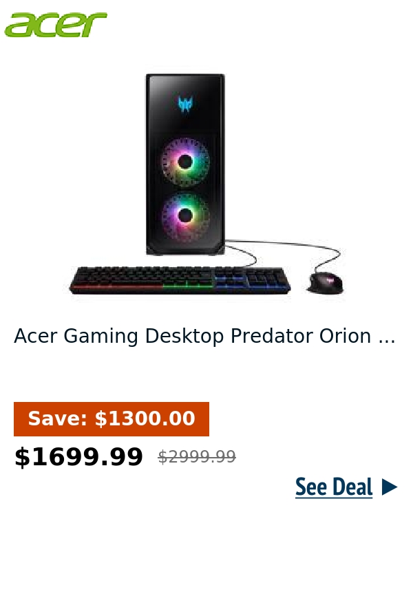 Acer Gaming Desktop Predator Orion ...