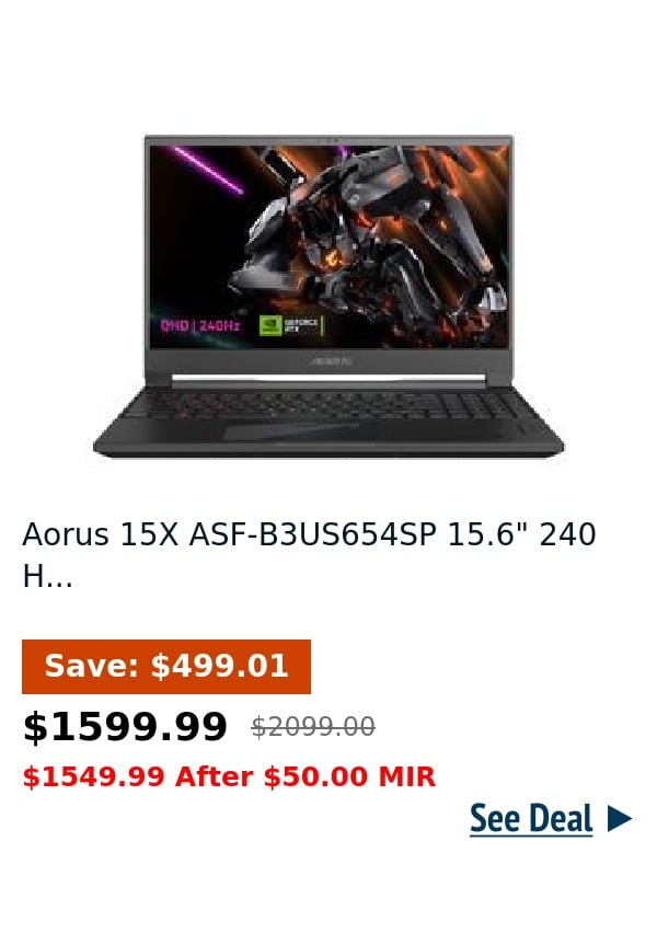 Aorus 15X ASF-B3US654SP 15.6