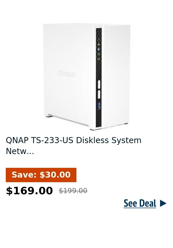 QNAP TS-233-US Diskless System Netw...