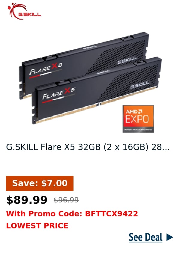 G.SKILL Flare X5 32GB (2 x 16GB) 28...