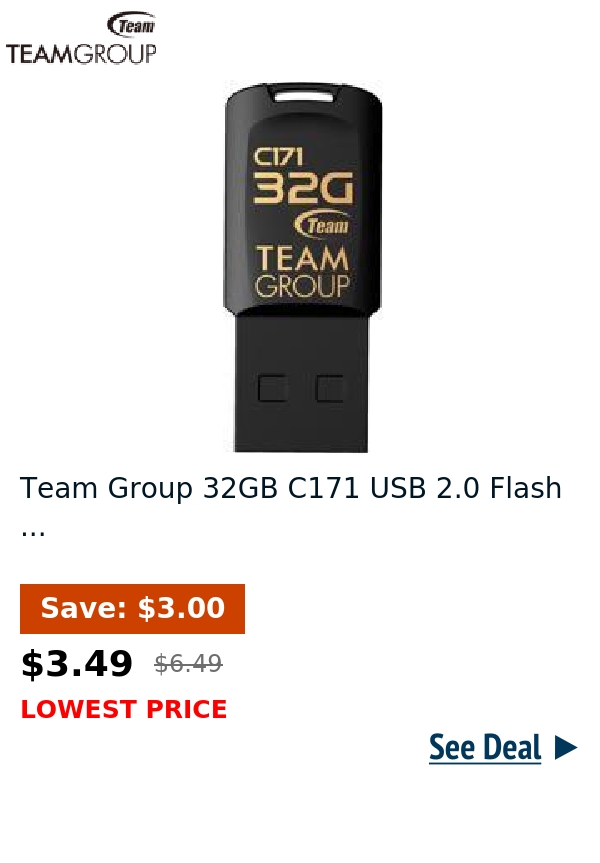 Team Group 32GB C171 USB 2.0 Flash ...