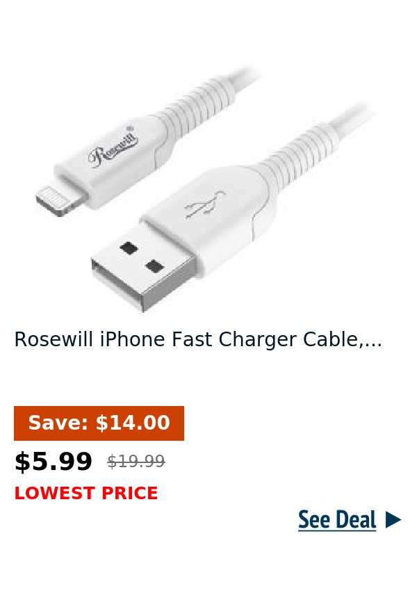 Rosewill iPhone Fast Charger Cable,...