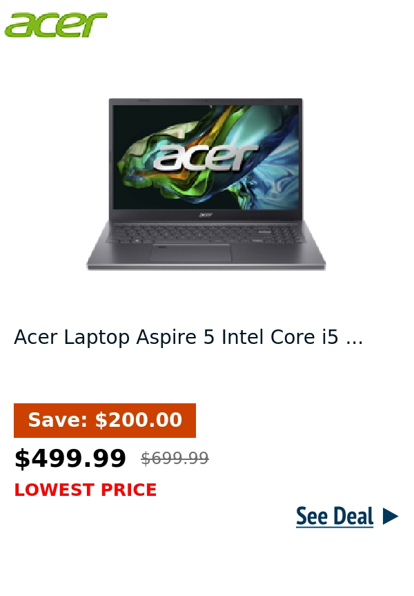 Acer Laptop Aspire 5 Intel Core i5 ...