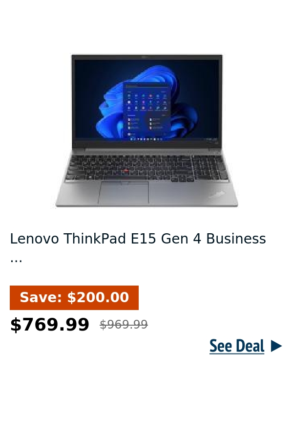 Lenovo ThinkPad E15 Gen 4 Business ...