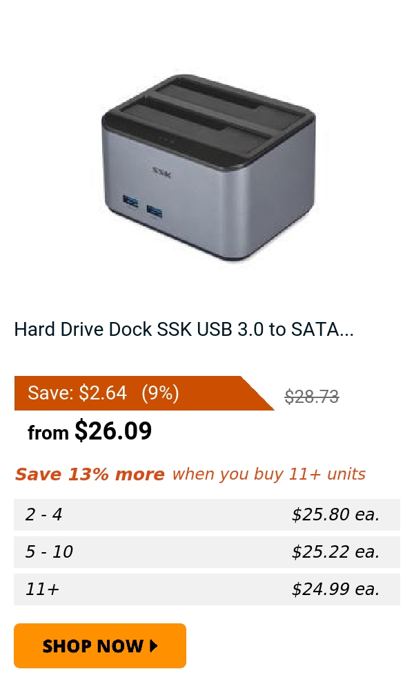 Hard Drive Dock SSK USB 3.0 to SATA...