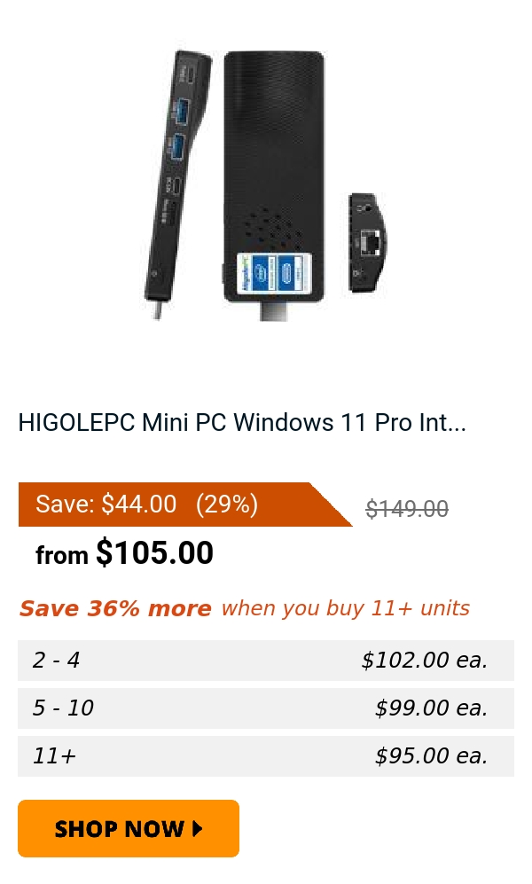 HIGOLEPC Mini PC Windows 11 Pro Int...