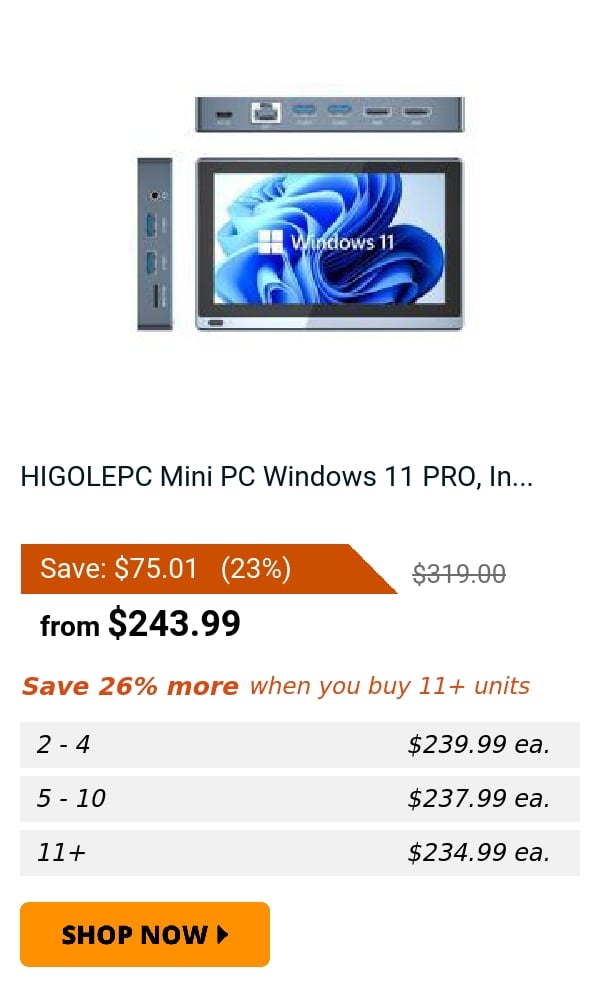 HIGOLEPC Mini PC Windows 11 PRO, In...
