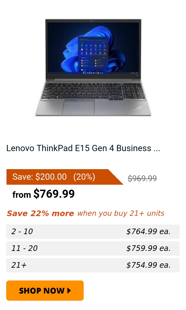 Lenovo ThinkPad E15 Gen 4 Business ...