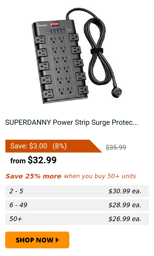 SUPERDANNY Power Strip Surge Protec...