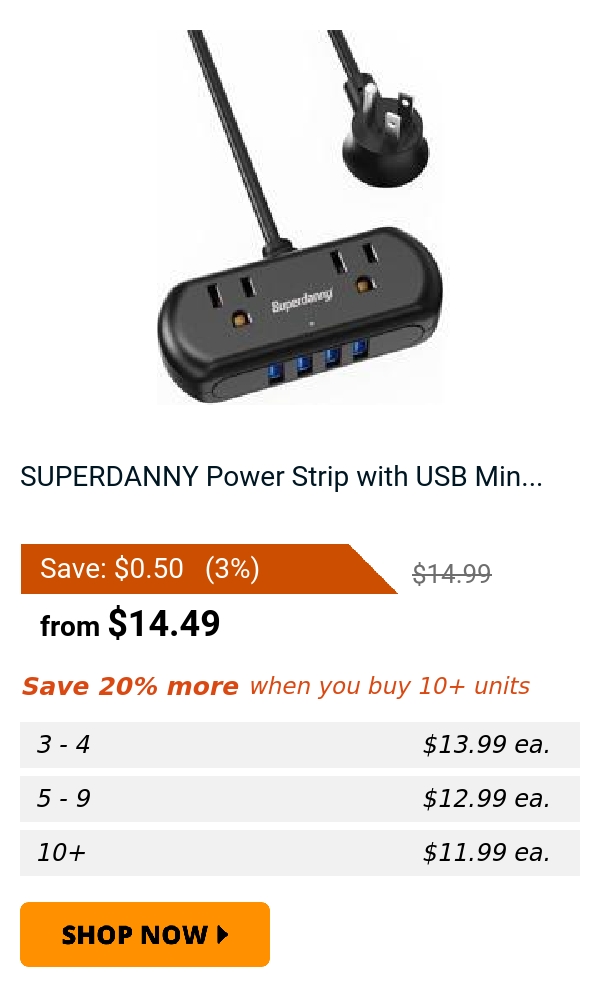 SUPERDANNY Power Strip with USB Min...