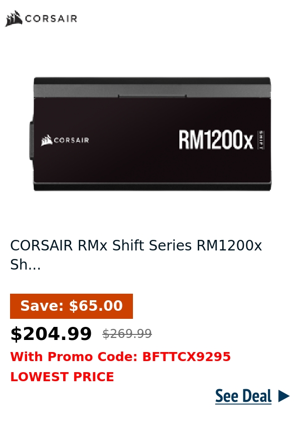 CORSAIR RMx Shift Series RM1200x Sh...