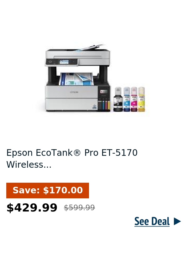 Epson EcoTank® Pro ET-5170 Wireless...