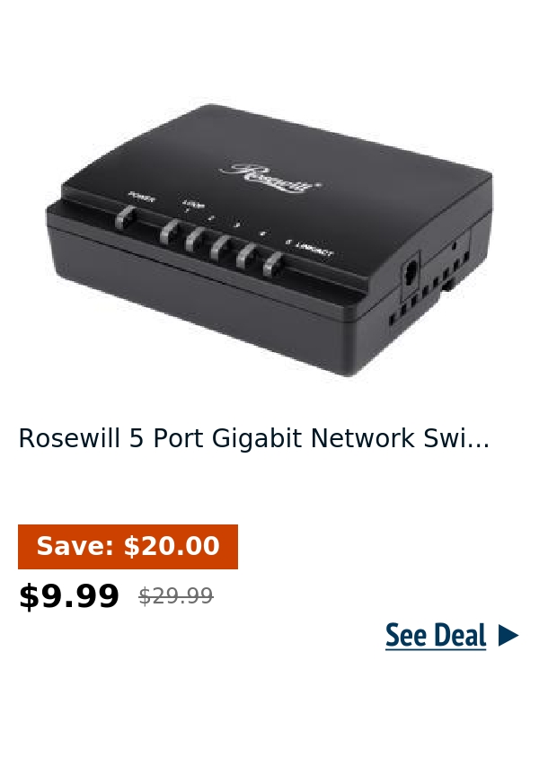 Rosewill 5 Port Gigabit Network Swi...